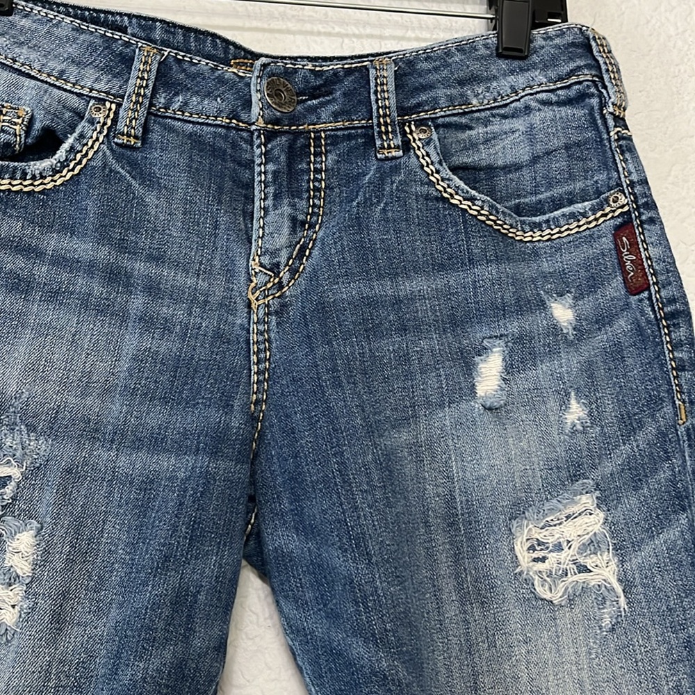 Silver Sammy Distressed Denim Shorts - Picture 4 of 14